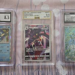 3 Pokémon TCG Slabs 