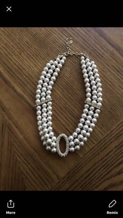ESTATE SALE GORGEOUS HIGH END FASHION JEWELRY PEARLS WITH DIAMOND ACCENTS NECKLACE