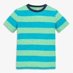 Primary crew Neck Short Sleeve Striped T tee shirt top size 14