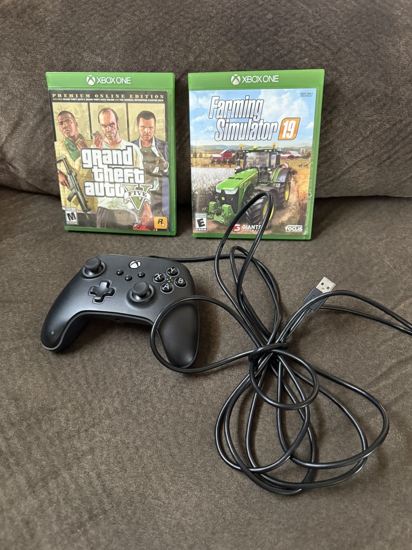 Two Xbox Games with one Xbox controller asking $40 for everything