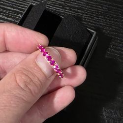 14K GOLD PLATED RUBY SIZE 8 RING