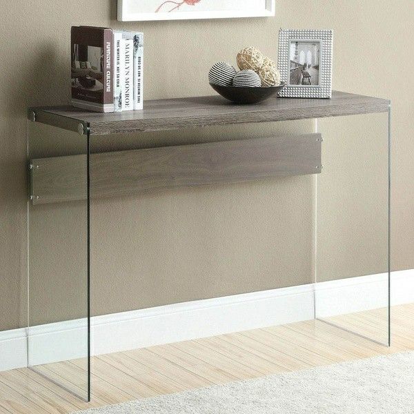 Porch & Den Urqhuart Wood/Glass Console Table