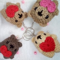 Crocheted Love Bears (Keychain/Bag Charm)