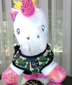 Designer Dogs Camo Harness with leash Size Small