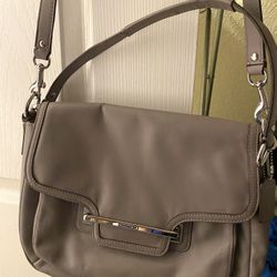 COACH SHW 2 Way Shoulder Bag Calfskin Leather Black