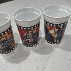 Vintage Arnold Schwarzenegger Burger King Plastic Cups