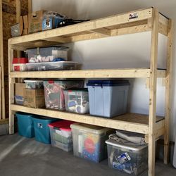DROP-OFF w/ Setup Statewide! New, Handbuilt Storage Shelves / Rack for garage, basement, pole barn, buildings, and business. 