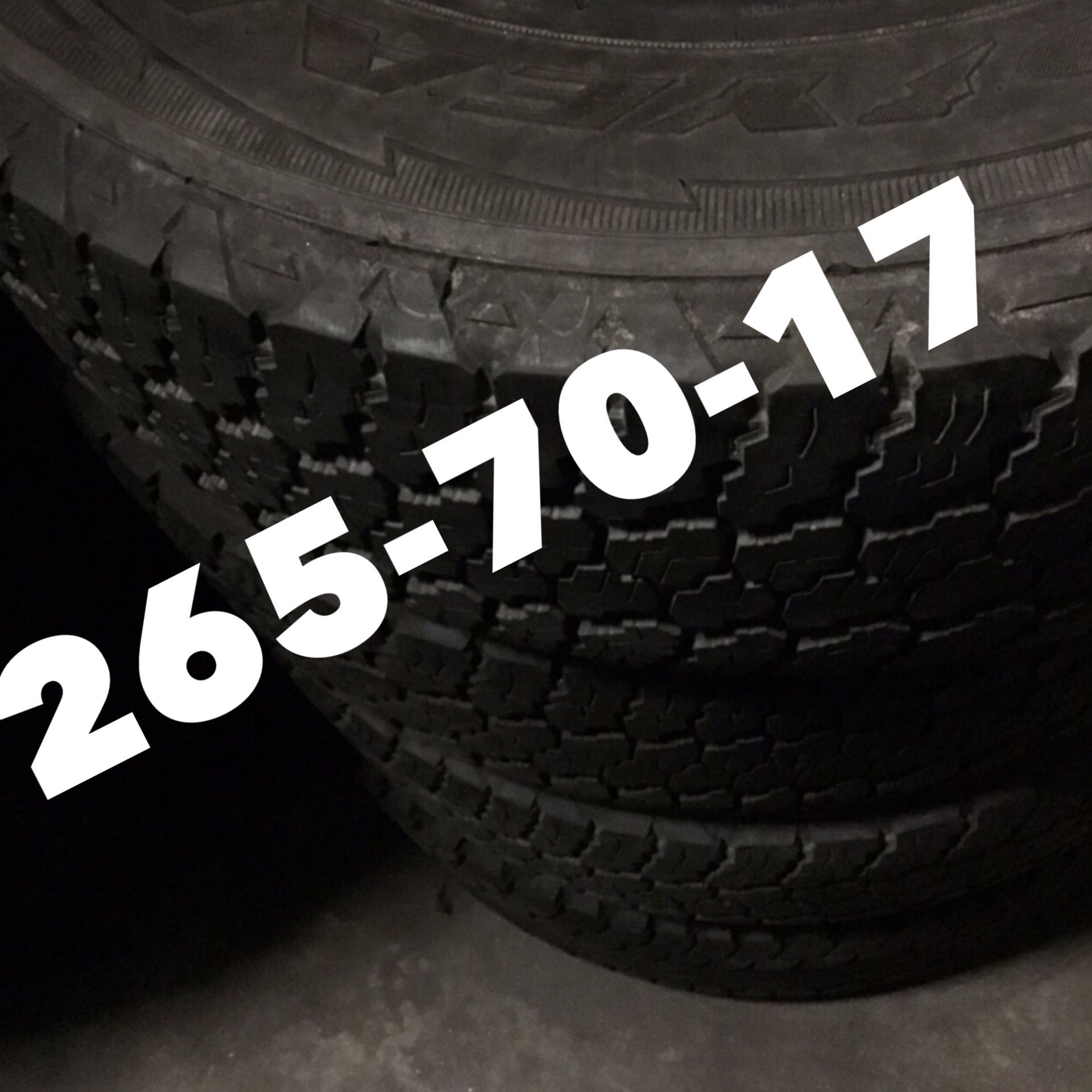 265-70-17 used tires on sale free installation