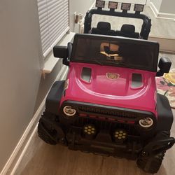 Pink Jeep Wrangler PowerWheel