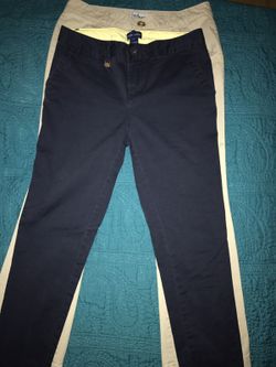 Blue and khaki slacks size 16 Ralph Lauren's and old navy$10 ea.