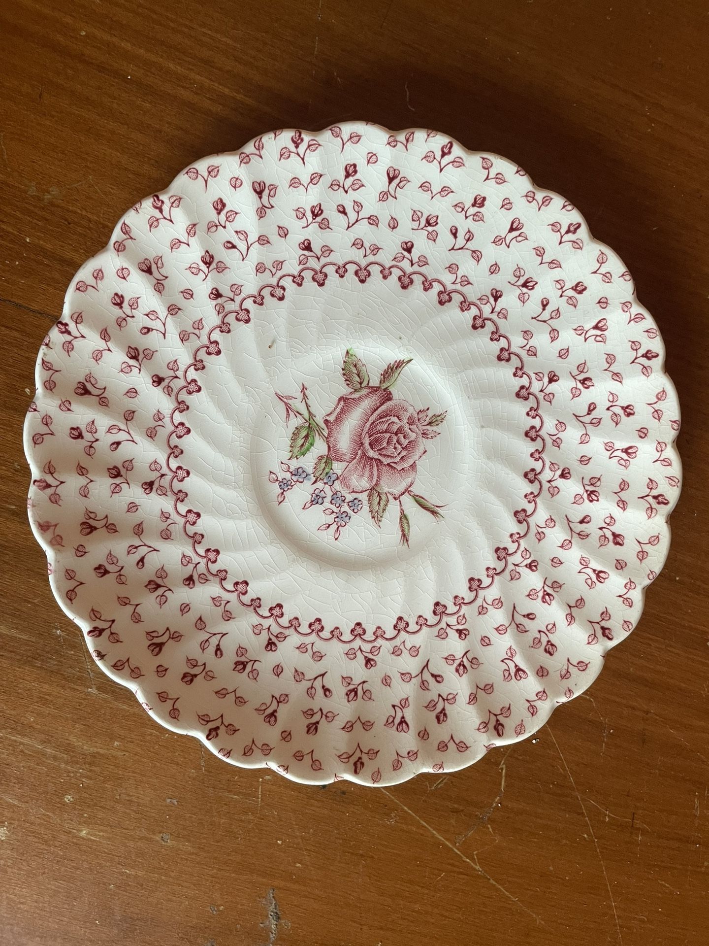 Johnson Brothers Rose Bouquet Pink Saucer plate made in England.