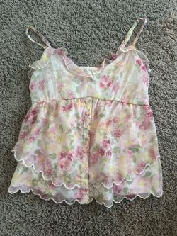 Hollister floral tank top!