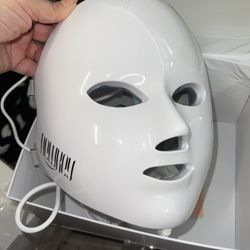 LED Face Mask Light Therapy,Red Light Therapy for Face Wrinkle Blue Light Therapy Mask for Face Acne,150LEDs,10 Min Auto Shut off, Wired