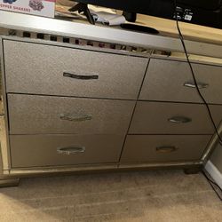 Two Piece silver Dresser Set