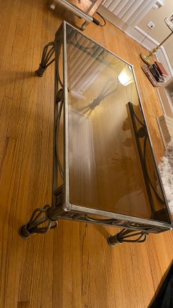 Glass coffee table