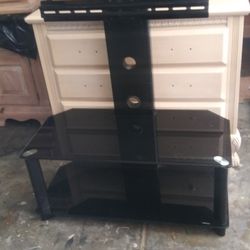 Glass And Metal Tv Stand