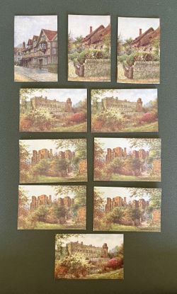 Vintage Notecards Of Warwickshire, England (10) NEW