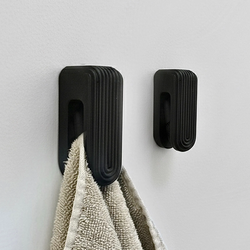 🔥 Modern Black Wall Hooks (Set of 2) – Minimalist Bathroom Towel Holder