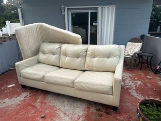 Ivory Sleeper Sofa / Pull-Out Couch — Cheap, Need Gone ASAP