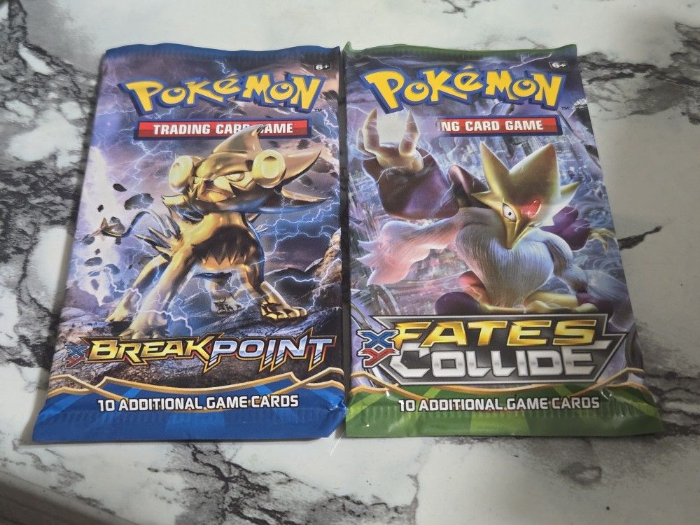 Unopened Pokémon Xy Breakpoint And Fates Collide Unopened Booster Packs