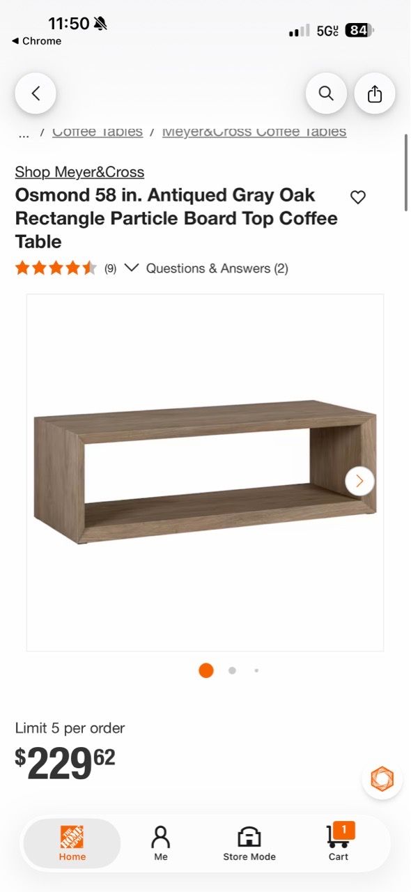 Oak Top Table Rectangle Shop Meyer&Cross Osmond 58 in. Antiqued Gray Oak Rectangle Particle ...