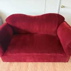 Red Velvet Loveseat