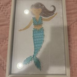 12x18 Mermaid String Art Picture