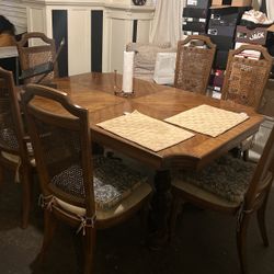 Wood Antique Dining Set