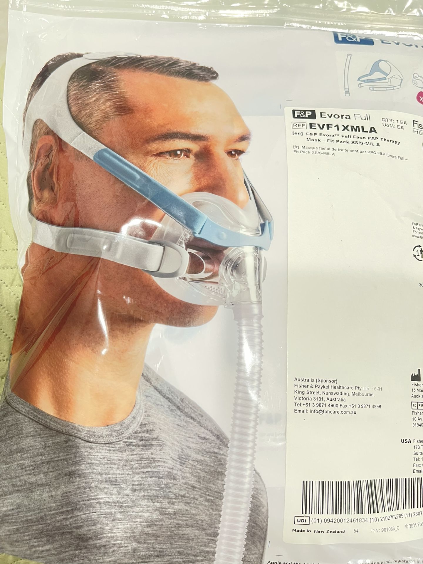 Fisher & Paykel Evora Full Face CPAP Mask with Headgear