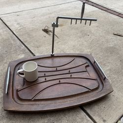 Midcentury Modern Wood Turkey Carving Board