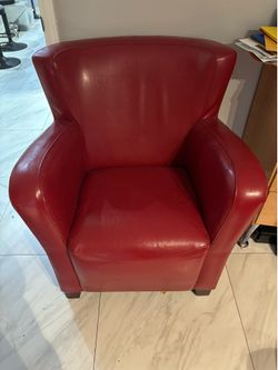 Set of 2 Red Armchairs
