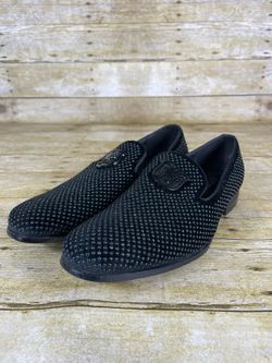 Stacy Adams Men's Size 9 Black Shoes Swagger Studded Slip On 25228-001 - Gift
