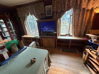 4 piece vintage entertainment center- see description below