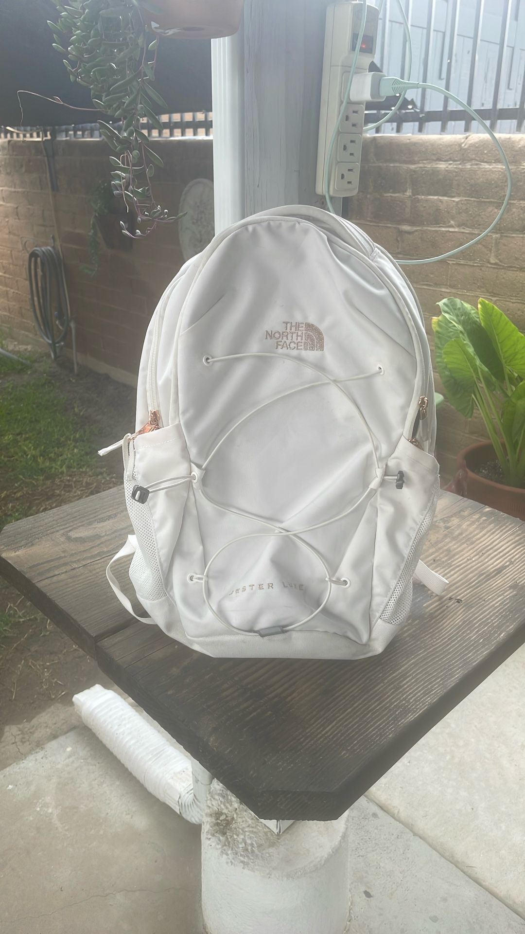 Womens North Face White Backpack