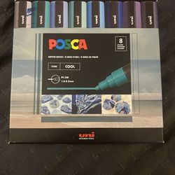 Posca Paint Markers Water Based Cool Colors - 8 Pack