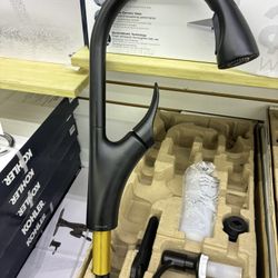 Kohler Black Kitchen Faucet With Soap Dispenser