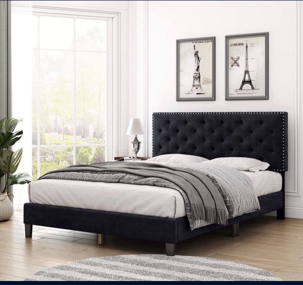 Moving - Must Sell! $400.00 - Brand New Tufted Queen Bed frame  