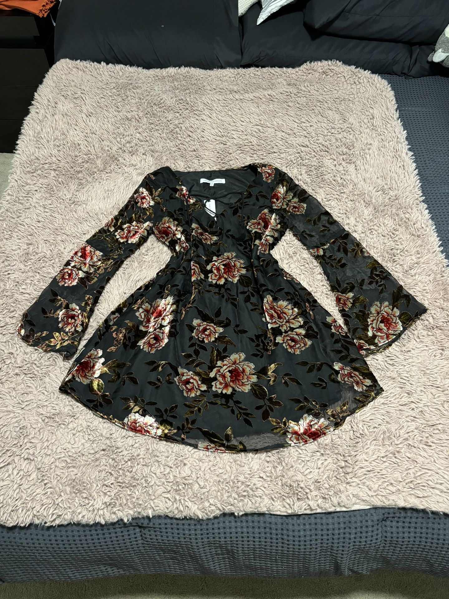 Cupcakes And Cashmere Women Valda Velvet Mini Dress