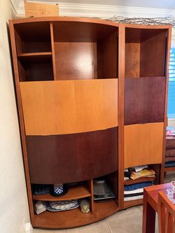 Tall Modern Entertainment / Media / Bar Cabinet