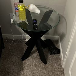 GLASS SIDE TABLE 