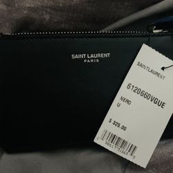 YSL AUTHENTIC BLACK LEATHER STUDDED WALLET/CARDHOLDER