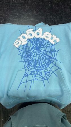 BRAND NEW SP5DER BABY BLUE HOODIE - Adult L