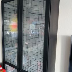 2-IKEA  Billy bookshelves with glass doors 