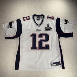 Reebok Men's Tom Brady #12 New England Patriots Super Bowl  XLIX Jersey Size XL
