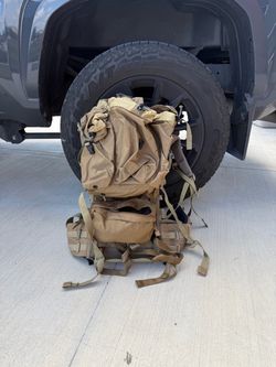 Mystery Ranch Coyote Tan Ruck with BVS frame