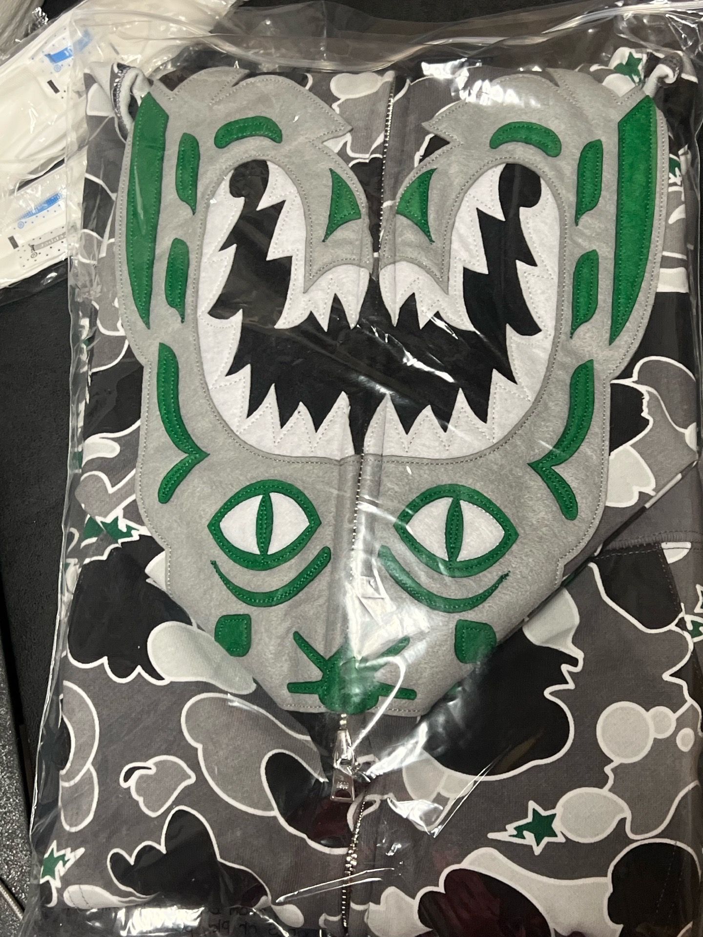 Hidden. X bape hoodie