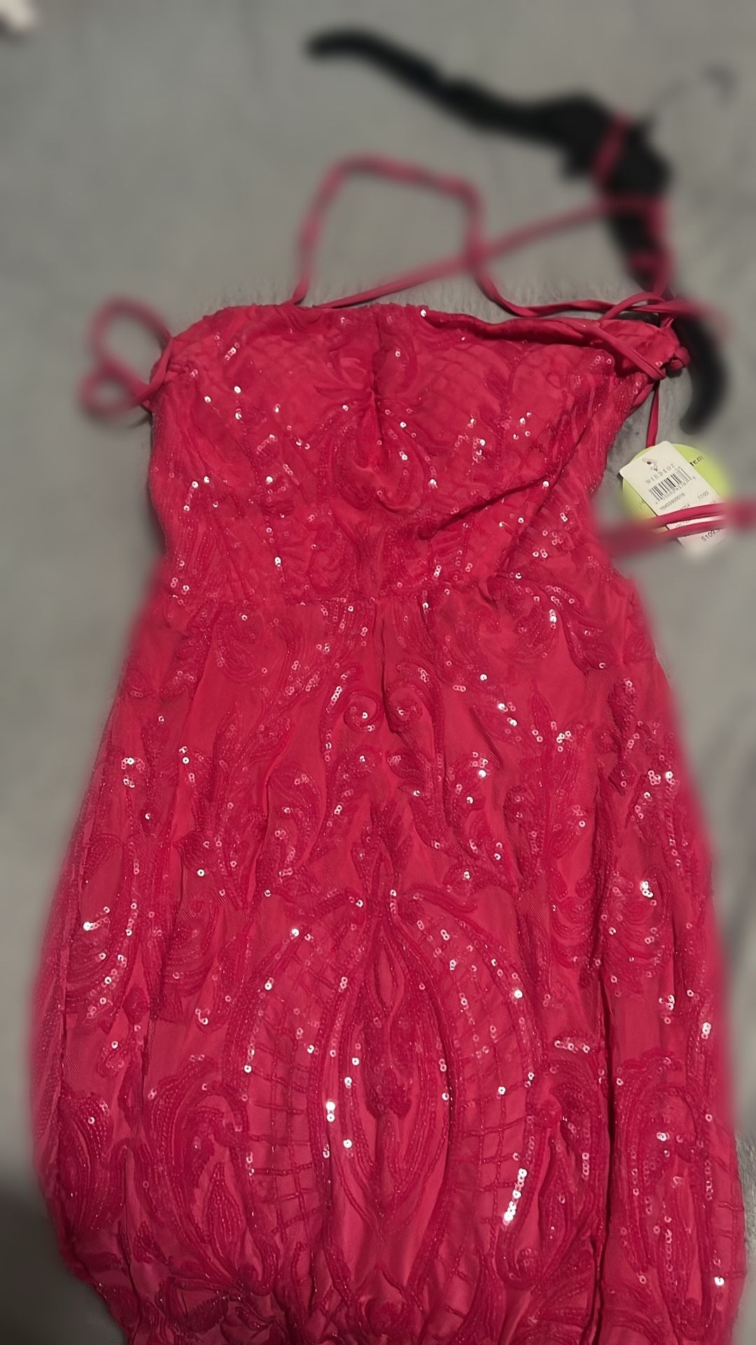 pink sequin dress