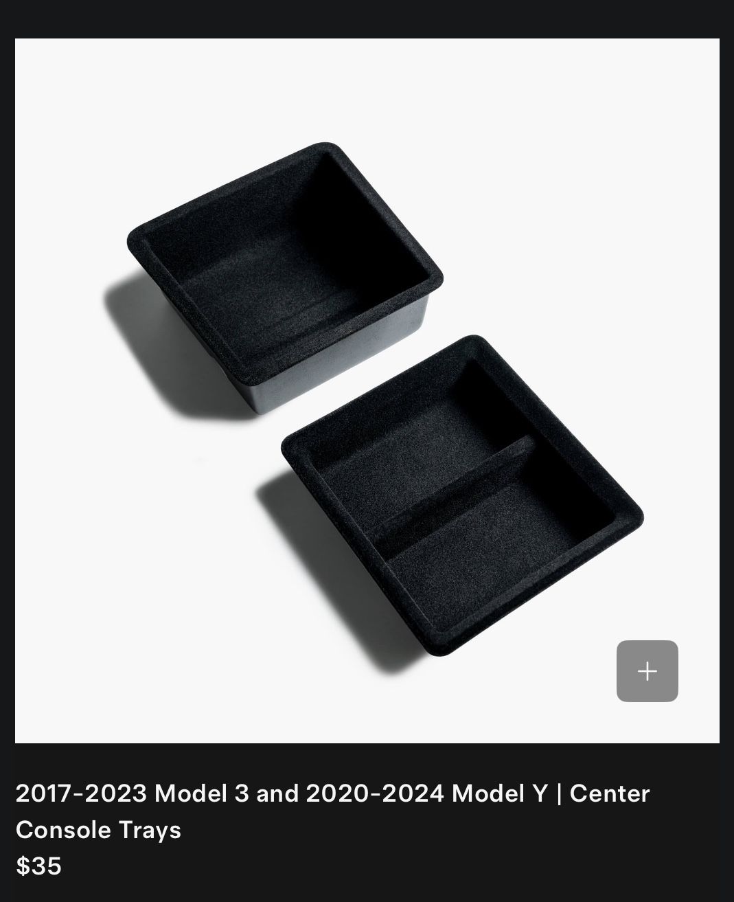 Tesla Model Y - Center Console and Armrest Trays