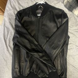 Italian Leather Bomber Jacket