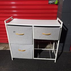 Desk, Chairs, Heater, And Cart